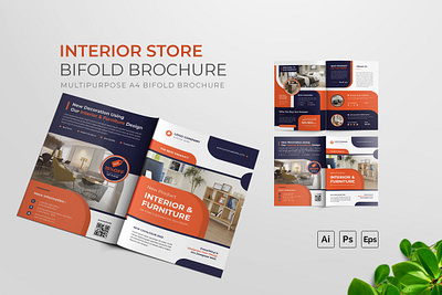 Interior Store Bifold Brochure bifold brochure graphic template