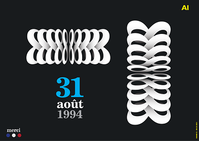 31 août 1994 (Flip Effect Dark) design graphic design illustration typography