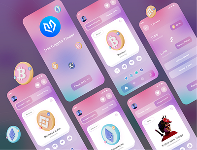 The Crypto Tinder App crypto and nft app crypto app crypto app design crypto social app crypto tinder app nft app nft social app nft social media app social media app