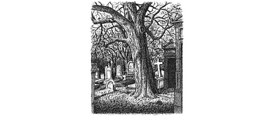 Père Lachaise Cemetery art artist artwork cemetery creepy drawing hand drawn illustration ink spooky