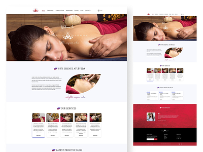 Essence Ayurveda Web Design ayurveda beautiful care fair health healthy skin landing page organic salon skin spa specialist ui ui ux web design