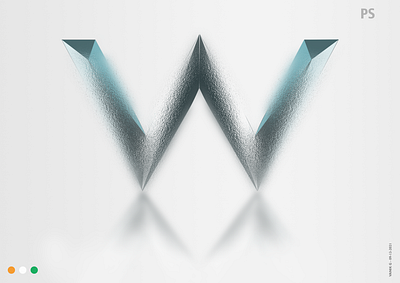 Blur/Frosted Text Experiment - 'W' design graphic design illustration typography