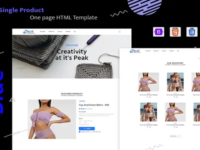 Blue - Single product shop agency bootstrap business devfreak single product design startup store website