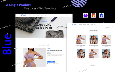 Blue - Single product shop agency bootstrap business devfreak single product design startup store website