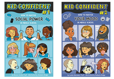 Kid Confident Series: Books 1 & 2 book cover books character design digital illustration illustration kidlit