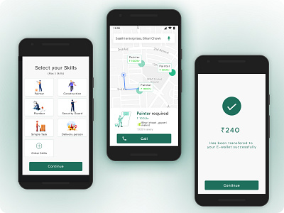 Yogya App contractors design help jobs labourers migrant screen socio economic ui ux workers yogya