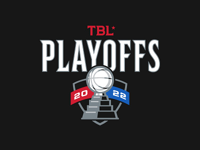TBL Playoffs basketball branding championship design illustration logo playoffs sports sports branding trophy vector