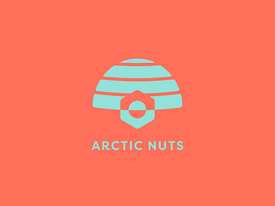 Arctic Nuts arctic bold diy handy hardware ice igloo logo negative space north pole outdoors tools typography
