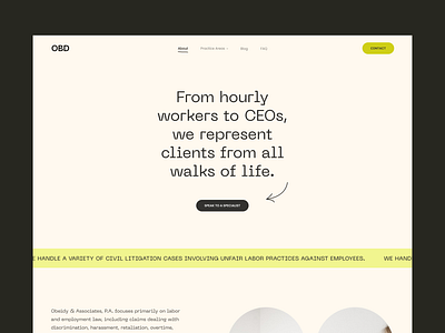 OBD | Website design desktop dribbble 2022 ecommerce inspiration law lawyers minimal right ui uiux design web design