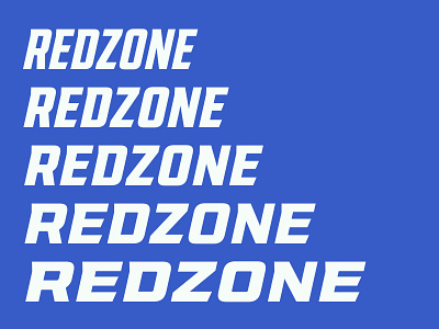VTF Redzone (WIP) font font design sports typography