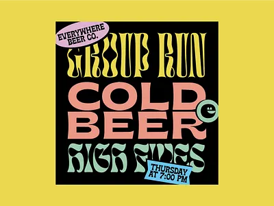 MRC @ Everywhere Beer art direction brewery design event graphic design instagram running social typography