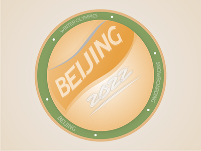 Beijing Winter Olympics 2022 Snowboarding Badge badge beijing beijing 2022 beijing olympics beijing snowboarding snowboarding winter olympics winter olympics 2022