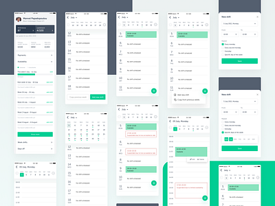 WP Driver App Shift-planner android app calendar design driver driver app ios planner schedule shift planner sketch uber ui ux