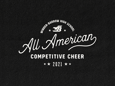 WBHS Competitive Cheer Tshirt apparel branding cheer cheerleading design high school logo spiritwear tshirt type typography vector