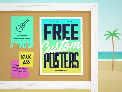 Free custom posters! branding contest design giveaway graphic design playoff posters sticker mule