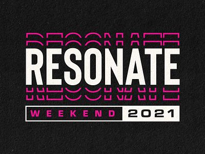 Merge Youth Retreat, Resonate apparel branding design dnow event logo resonate retreat tshirt type typography vector youth