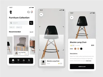 Furniture Online Catalog - Mobile App application catalog decoration design ecommerce furniture mobile app online shop online store ui uidesign user experience user interface ux
