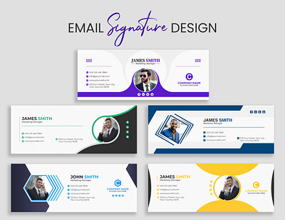 Professional Corporate Email Signature Design Template banner banner ads banner ads html banner design brand identity business card design business email corporate email cover design design email email design email marketing email signature facebook cover graphic design illustration logo social media design social media email design