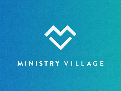Ministry Village Logo branding design heart icon logo rebrand type typography vector