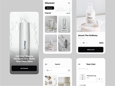 Online Beauty Store - Mobile App application beauty beauty care design mobile app online catalog online shop online store products skin care ui uidesign user experience user interface ux webapp