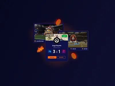 Utopeon UI Mocks crypto esports gaming video games web3