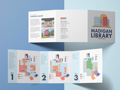 Mock Library Map brochure graphic design map