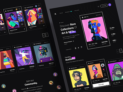NFT LandingPage - Dark Version🔥🤘 cryptoart dark ethereum landing nft token web design