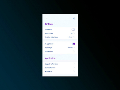 Settings, DailyUI 007: #DailyUI design graphic design ui ux