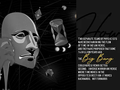 Time Flows in Reverse design head human illustration logo planet poster sky space stars