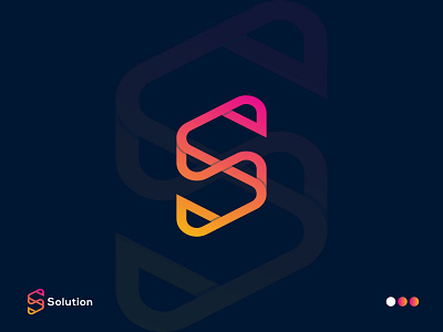 solution abstract logo business logo colourful logo creative logo design flat logo logo logo and branding logo design logotype minimal logo minimalist logo modern creative logo modern logo modern s logo s letter logo s logo unique logo