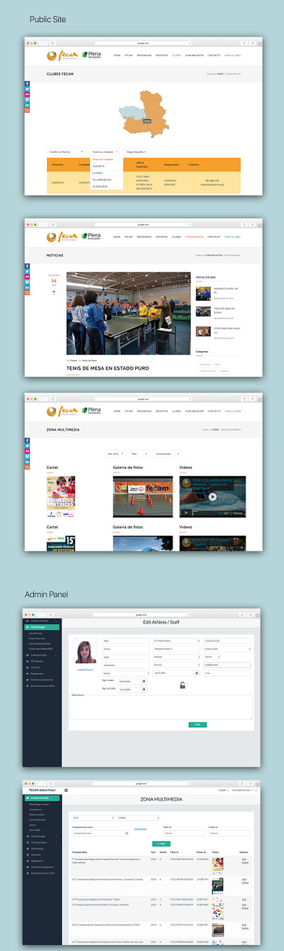 Product Lead for FECAM Special Olympics WebApp product design product leading ui ux webapp
