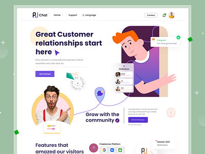 Customer Communication Platform Website collaboration communication communication chat conversation creative page design crm software customer communication page customer relationship design homepage interface landing page message uiux web design web page web ui website website design