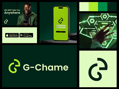 G-Chame Logo & Branding branding chameleon glogo graphic design logodesign techbranding