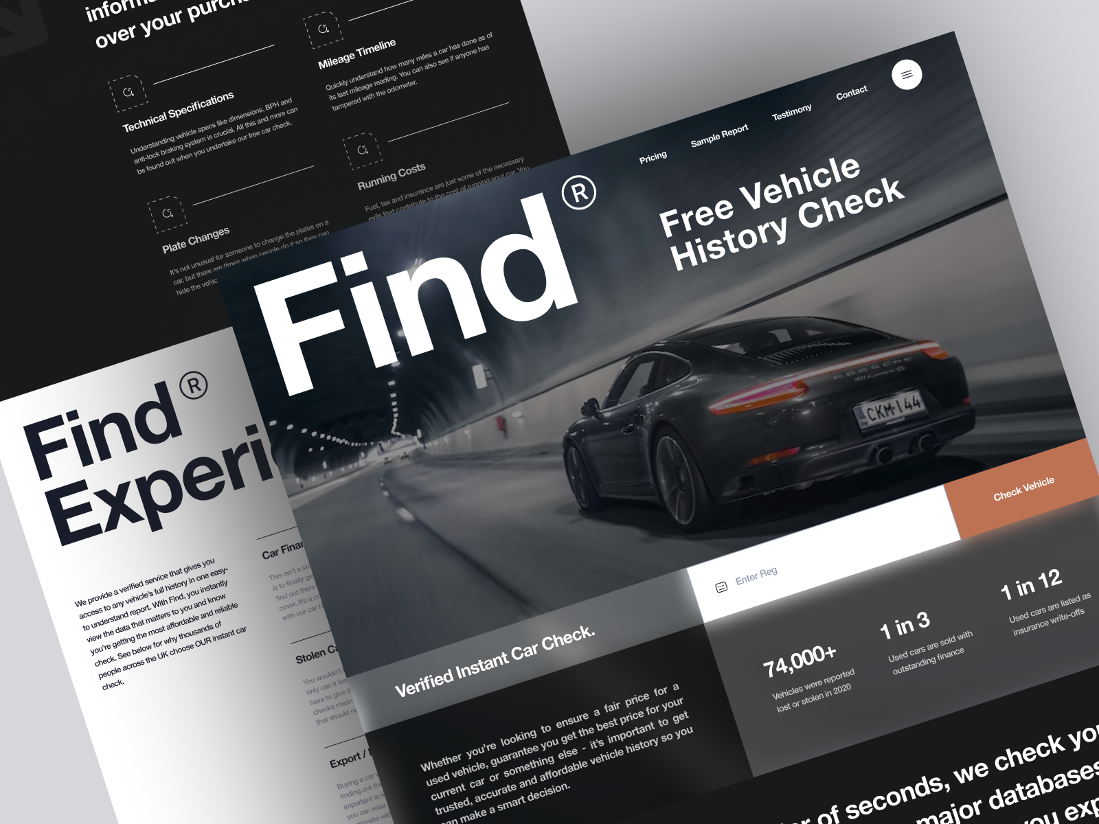 Find® - Vehicle History Check Landing Page by Alvin Elian for Aksantara ...