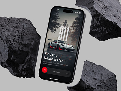 Porsche - Car Rental Mobile App app app design banking app booking app booking car car booking car rental interface mobile mobile app modern porsche porsche car rent rental car saas schedule ui design uxui vehicle tracking