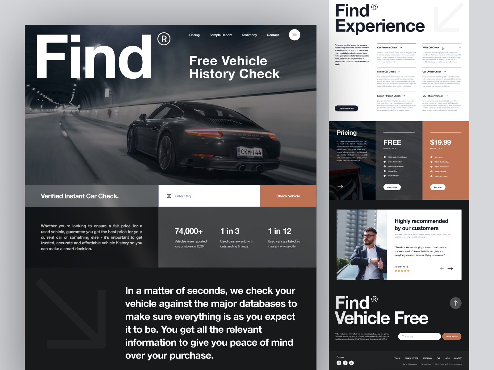 Find® - Vehicle History Check Landing Page by Alvin Elian for Aksantara ...
