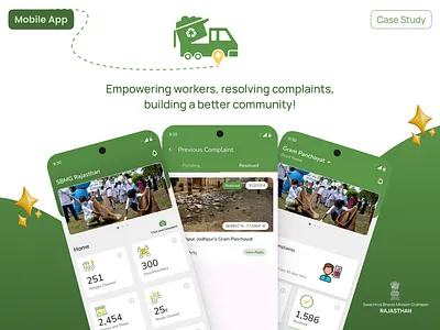 Garbage Collection and Management App app showcase case study data tracking govtech mobile app design product design uiux user experiece ux design