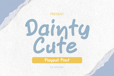 Dainty Cute Playfull Display Font 3d animation branding character children design fo girl graphic design illustration logo motion graphics ui vector