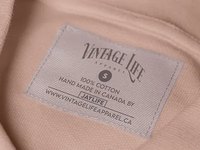 Vintage Life Apparel | Custom Clothing Label neck label neck tag