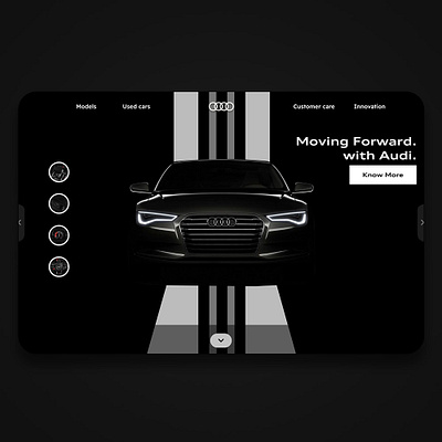 Audi Landing Page Design app branding design graphic design icon illustration logo ui ux vector