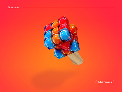 Rubik 🍭 3d art blog cherry clean design flavor gradient hot ice icon illustration marble ncloth presentation rainbow render rubiks cube sweet web