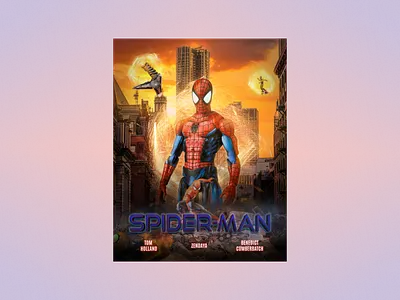 Spiderman Photoshop Poster Composition composition design graphic design poster