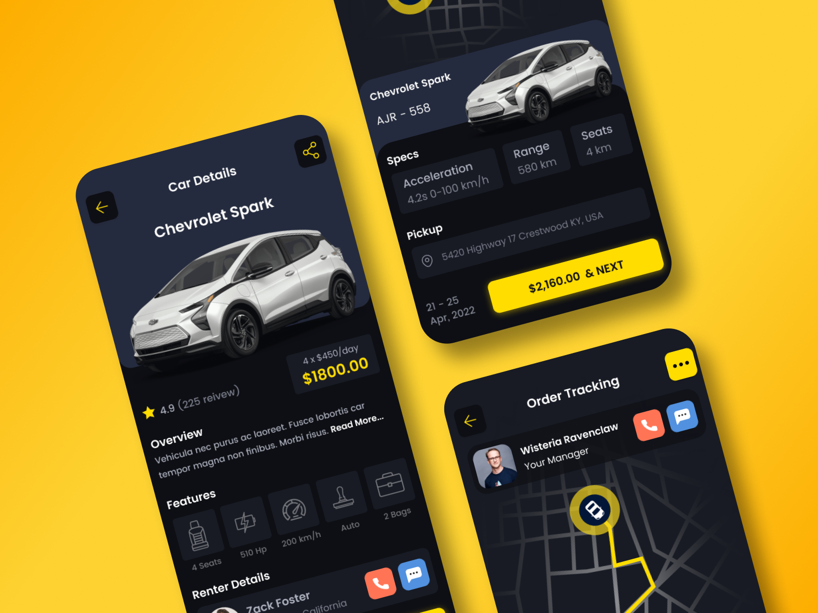 Car Rental/ Car booking App by Rishabh Rai for Fluttertop UIUX Studio