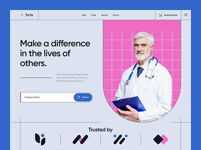 Medical Doctor Consultation Website - Header care clinic consult consultation design doctor header health hero landing page medical medicine mental patient physical product service web web design website