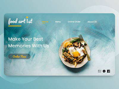 Food Artist - Homepage Design fontend design minimalist design restaurant web ui restaurant website ui ui design ui ux ui ux design ui ux website design uiux uiux design ux ux design ux research webdesign