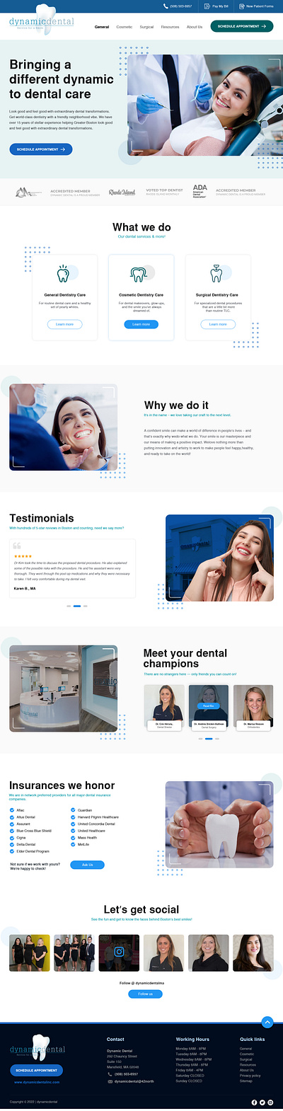 Dental Care Landing Page - Revamp graphic design ui