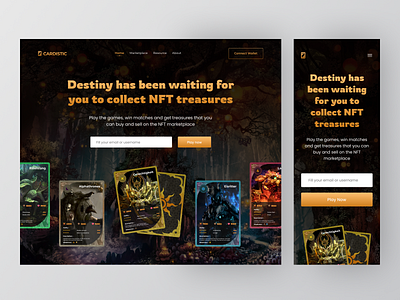 Cardistic - Card Game NFT Website card design card game card game design card game nft card game ui card game website card nft clean design nft nft website nfts ui ui website ux web web design website website design website ui