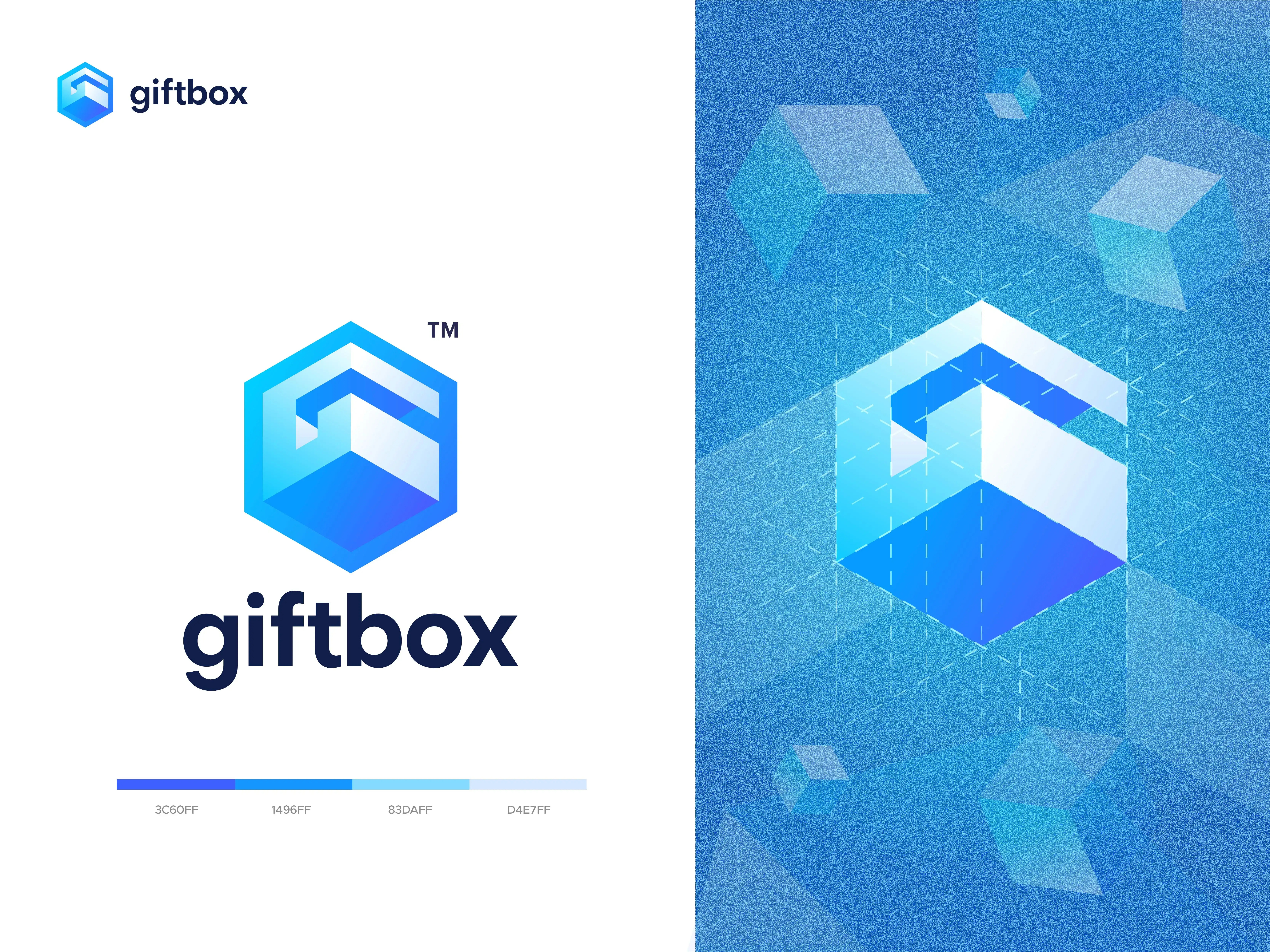Giftbox Logo Concept 3d cube logo 3d modern logo box logo brand branding creative logo g box logo g cube logo gradient logo letter g logo logo logo design logo ideas logos logotype modern logo tech box logo typography logo unique logo