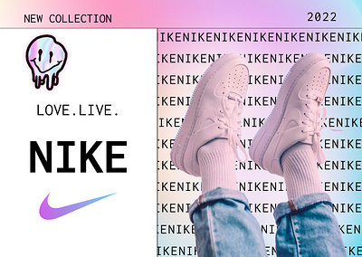 Poster NIKE concept branding graphic design ui vector