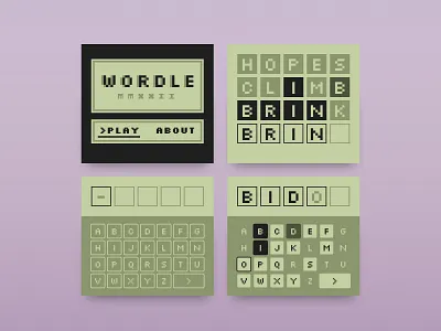 WORDLE - gameboy UI kit gamboy ui ui kit visual wordle